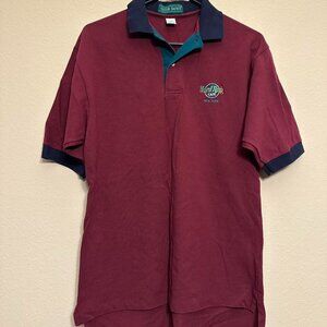 Vintage Hard Rock Cafe New York Burgundy Polo Shirt